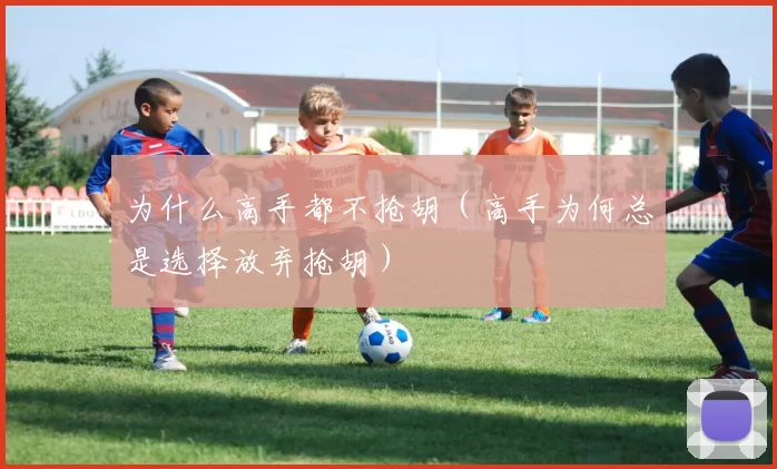 为什么高手都不抢胡（高手为何总是选择放弃抢胡）